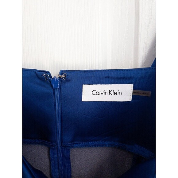 Calvin Klein blue satin dress - Picture 6 of 7